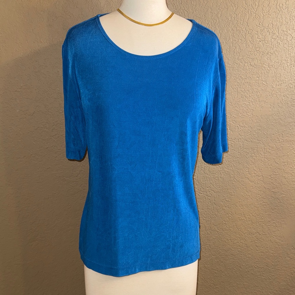 Chico's Vibrant Blue Short Sleeve Top